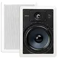 Polk Audio RC85i 2-way Premium In-Wall 8"-Speakers (Pair) | Perfect for Damp and Humid Indoor/Outdoor Placement (White, Paintable -Grille)