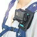 SKEZN Backpack Shoulder Strap Mount with Adjustable Ball Joint and Shoulder Pad Compatible with GoPro Hero 11 10 9 8, DJI, Insta360 and More (4.3 * 2.8 * 2.2 in)