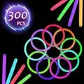 300 Pack Glow Sticks, 8 inch Light Sticks Glow in the Dark Fun Party Weddings Concerts Glow Necklaces and Glow Bracelets for Kids and Adults,Party Supplies Party Favors Gift