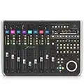 Behringer X-TOUCH Universal-Bedienoberfläche mit 9 berührungsempfindlichen Motor-Fadern, LCD-Scribble-Streifen und Ethernet/USB/MIDI-Schnittstelle