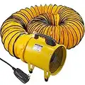 BestEquip Utility Blower Fan, 10 Inches 320W 1030&1518 CFM High Velocity Ventilator w/ 32.8 ft/10 m Duct Hose, Portable Ventilation Fan, Fume Extractor for Exhausting & Ventilating at Home