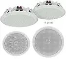 KIT 4 pz CASSE DA INCASSO AUDIO PER SOFFITTO FILODIFFUSIONE SPEAKER ALTOPARLANTE