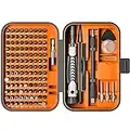 RARTOP Precision Screwdriver Set, 130 in 1 with 120 bits Repair Tool Kit, Magnetic Screwdriver Set with mini built-in box for Electronics iPhone Jewelers Game Console Passion Orange