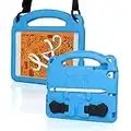 KINGSKEEN Estuche para iPad Mini 7.9 ", iPad Mini 5/4/3/2/1, Estuche Profesional para niños Ligero a Prueba de Golpes de EVA, con Soporte Incorporado y Correa para el Hombro y portalápices(Azul)