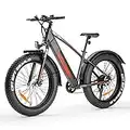 Eleglide Electric Bike, Tankroll 26"*4.0" Fat Tire E bikes, 48V 10Ah 250W E Mountainbike, Shimano 7 Gears, 70KM Top Range, 57N.m Max Torque, Powerful Motor E Bike Mountain Bicycle for Adults