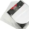 The Amador Store Record Sleeves - Vinyl Inner Sleeves 100X for 12" Vinyl Record - Resealable U shaped Record Jackets to Protect Your LPs, Made from High-Density Polypropylene-Vinyl Sleeves for Records