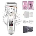 Miserwe Womens Electric Razor Painless Lady Shaver Wet and Dry Cordless Rechargeable Women’s Hair Remover Body Hair Remover for Legs Bikini and Underarms with LED Display