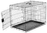 Amazon Basics Cage pour chien pliable en fil métallique avec plateau, Porte simple, 76,2 cm, Noir