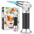 Buluri Chalumeau de Cuisine Briquet Rechargeable Chalumeau Réglable Flamme Torche Gaz Butane Avec Verrouillage de Sécurité de l'Artisanat de Bricolage de Cuisine BBQ Cuisson Crème Brûlée à Souder