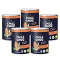 ChillChoc Pure - Entspannungs Trinkschokolade mit Hanf - veganes Kakaopulver ohne Zuckerzusatz für dunkle heiße Schokolade aus natürlichem Bio Kakao - 5x 125g warm und kalt genießen