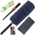 Car Duster Kit, Ultra Soft Microfiber Duster with Storage Bag, Unbreakable Handle, Lint & Scratch Free, Exterior or Interior Use, Pollen Remover, Best Car Accessories for Cleaning Dasboard SUV Home