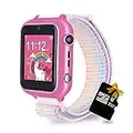 Retysaz Kids Smart Watch 24 Game Smart Watch for kids Pedometer Phone Fashion Smartwatches for Children 3-14 Great Gifts To Girls Boys Electronic Learning Toys (Metallic Pink)