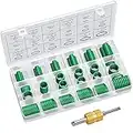 AUTOUTLET 270PCS O Rings Kit 18 Sizes Car Air Conditioning O-Ring Assortment Set with Valve Core Removal Tool for Door, Window, Electric Appliance, Bearing, Pump, Roller Auto, Home Appliances (Green)