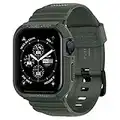 Spigen Cover con Cinturino Rugged Armor PRO Compatibile con Apple Watch Series per 8/7 45mm e Series per 6/SE/5/4 44mm - Military Green