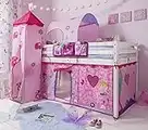 Noa and Nani - Midsleeper Cabin Bed with Fairies Tent, Tunnel and Tower - (Solid White)