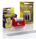 ID Protection Self Inking Stop Identity Theft Erase-It Hide Rolling Privacy Confidential Ink Stamp & Refill Pack