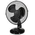 Zanussi 9" Inch, Portable Desk Fan, 2 Speed Settings, Wide-Angled Oscillation, Quiet Operation, Perfect for Bedroom or Office, Black - ZNPDF0921B