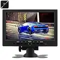 BW 7 pouces TFT LCD HDMI moniteur de voiture Moniteur d'appuie-tête de voiture PC Moniteurs 800x480 Résolution native, HDMI + VGA + AV Entrées vidéo, 360 degrés tournant stand (Résolution d'écran pris en charge: 1920x1200,1280 × 1024,1024 × 768,800 × 600,640 × 480 RVB)