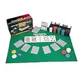 Relaxdays Set da Poker Completo, 200 Fiches, Tappetino, 54 Carte, Dealer, Bottoni Bui, con Cofanetto, Multicolore, 10022799