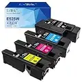 LxTek Compatible Toner Cartridge Replacement for Dell E525W E525 to use with E525W Color Laser Printer, 4 Pack (593-BBJX 593-BBJU 593-BBJV 593-BBJW)