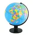 Exerz 30cm Globe Terrestre - Carte en Anglais - Globe politique éducatif - Décoration/Géographie - Diamètre 30cm