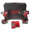 Perceuse à percussion + Perceuse impulsions sans fil M18 Brushless Milwaukee 5Ah 18V