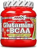 AMIX - Bcaa Glutamina - 300 Gramos - Complemento Alimenticio de Glutamina en Polvo - Reduce el Catabolismo Muscular - Óptimo para Deportistas - Sabor Lima Limón - Aminoácidos Ramificados