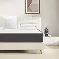 TEENO Matelas 90x190 CM avec Couette et Oreillers Luxe Mousse à mémoire Gel Mousse HR Confort Équilibré