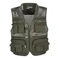 WSPDSD Gilet da Uomo Gilet in Rete Mimetica Fotografia Gilet per Alpinismo all'aperto Gilet Multitasche Casual Senza Maniche Gilet per Attrezzi - 03,L