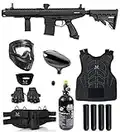 Maddog Tippmann Stormer Elite Dual Fed Protective HPA Paintball Gun Marker Starter Package - Black