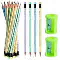 24 PCS HB Pencils Wood Pencil with Eraser HB Graphite Pencils Professional Drawing Pencils with 2 Pencil Sharpener for Student Kid Writhing Drawing Sketching