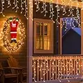 Aisutha Lichterkette Außen, 15m 400 LEDs Eisregen Lichterkette Romantische Weihnachtsbeleuchtung Außen mit Timer und 8 Modi, IP44 Wasserdicht für Weihnachten, Party, Hochzeit, Balkon, Garten Deko