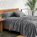 Bare Home Queen Sheet Set - 1800 Ultra-Soft Microfiber Queen Bed Sheets - Double Brushed - Queen Sheets Set - Deep Pocket - Bedding Sheets & Pillowcases (Queen, Grey)