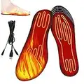 Heated Insole,USB Rechargeable Heated Ski Boot Insoles - Electric Power Thermal Soles for Men and Women, Winter Foot Warmer for Hunting Hiking Camping