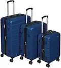 Amazon Basics 3 Piece Hardside Spinner Travel Luggage Suitcase Set - Navy Blue