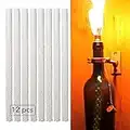 Hztyyier Mèche de Tiki en Fibre de Verre Durable de Remplacement 12pcs pour lanternes à Bouteilles de vin Tiki Torch, Torches Tiki, éclairage de Patio, éclairage de Jardin