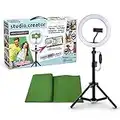 Canal Toys Studio Creator Video Maker Green Screen Kit, Multifunctional Ring Light, Green Screen and Tripod with Phone Mount