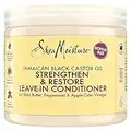 SheaMoisture Jamaican Black Castor Oil Strengthen & Restore Leave-In Conditioner no silicones or sulphates for chemically processed, heat styled or natural hair 431 ml