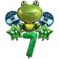 DIWULI Set di Palloncini Grande Principe Rana, Palloncino XL Numero 5 Verde, Palloncino in Foil Rospo, Buon Compleanno Principe, 5° Compleanno Bambini, Festa a Tema, Decorazione, Palloncino in Foil