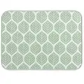 Microfiber Dish Drying Mat for Kitchen Counter Printed Patterned (L 18x24in, Green Leaf A)