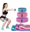 EVO Ladies Resistance Bands Elastic Legs Exercise Fitness Loop & Expanders HIP CIRCLE Booty Circles Glute Ideal for Yoga, Pilates, Squats, Gym, Butt Exercises [SET OF 3 or Single] (PURPLE, Large)