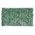 Finderomend Fence Privacy Screen,100 X 300cm Faux Artificial Ivy Trellis Privacy Screens Vine Leaf Decor Ivy Grass Wall for Outdoor Indoor Trellis Wall Balcony Pool Deck Terrace Home Bar