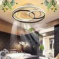 LED Ceiling Fan with Lighting Modern Dimmable Wind/Light Source Adjustable Fan Ceiling Lights Ultra Quiet Fan Ceiling Lamp Acrylic Lampshade Living Room Fan Ceiling Light,53CM/50W