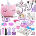 BEYAOBN Trucchi Bambina Set, 33 pezzi trucchi bambina anallergici, lavabile set di trucchi per bambini, Valigetta Trucchi Bambina, Giochi Regali di Compleanno di Natale per Ragazze 3 4 5 6 7 8 9 10