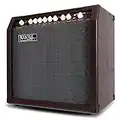 Rocktile AA-30 BN Eric Akustikverstärker - 30 Watt - 2 Kanäle (Mikrofon und Gitarre) - 10" Speaker + 2,5" Hochtöner - AUX-Eingang und Line Out - Chorus- und Hall-Effekt - Braun