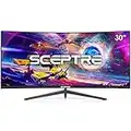 Sceptre 30-inch Curved Gaming Monitor 21:9 2560x1080 Ultra Wide/ Slim HDMI DisplayPort up to 200Hz Build-in Speakers, Metal Black (C305B-200UN1)
