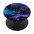 PopSockets Cellphone Pop Out Holder Galaxy Space Cool Blue Nebula Black PopSockets PopGrip: Ausziehbarer Sockel und Griff für Handys/Tablets mit Tauschbarem Top