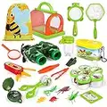 Bug Catcher Kit Toy for Kids, Outdoor Explorer Kit with Binoculars, Butterfly Net, Magnifying Glass,Insect Box and Compass Great Toys Kids Gift for Boys & Girls Age 3-12 Year Old Camping Hiking