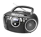 Dual 74827 Kassettenradio mit CD • UKW-Radio • Boombox • CD-Player • Stereo Lautsprecher • AUX-Eingang • Netz- / Batteriebetrieb • Tragbar • Schwarz • Dual P 70