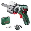 Bosch Home and Garden Akku Säge EasyCut 12 (1 Akku, NanoBlade Technologie, 12 Volt System, im Koffer), Schwarz, Grün, Rot